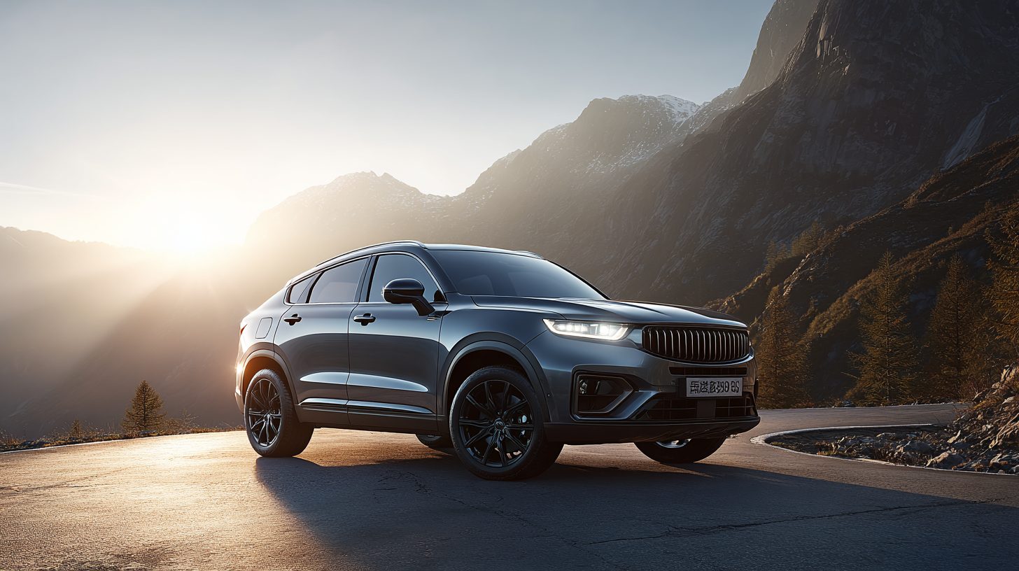 Гибридный кроссовер Geely Monjaro в профиль