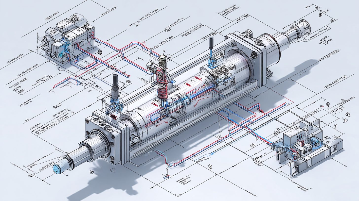 Базовая схема подключения пневмоцилиндра с контролем направления