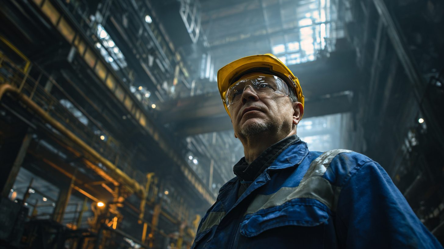 Дмитрий Козлов — фото инженера в рабочей одежде на фоне металлических конструкций