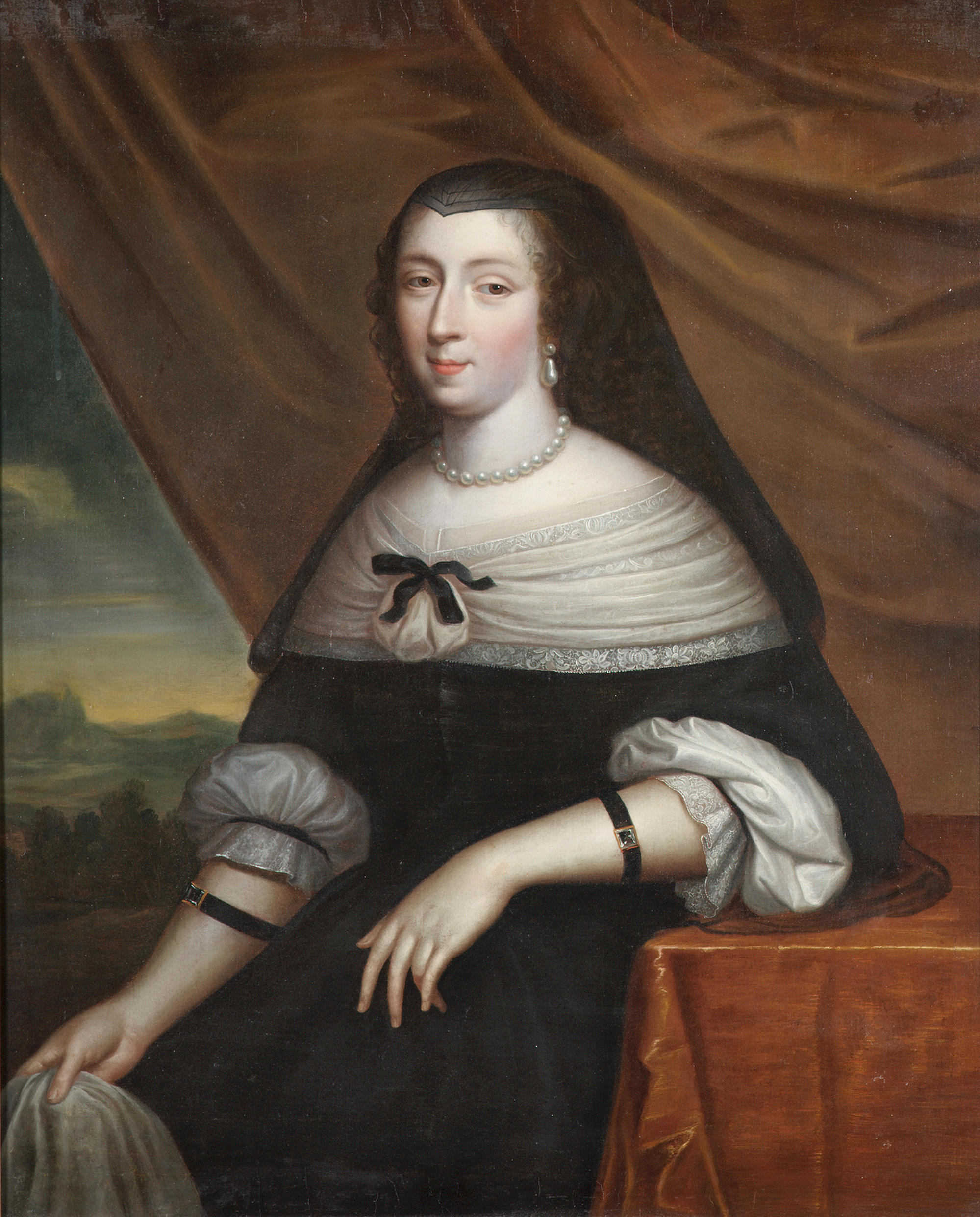 24 Studio of the Beaubrun brothers (active early 17th Century) Portrait of Marguerite, Duchesse d'Orl?ans,.jpg