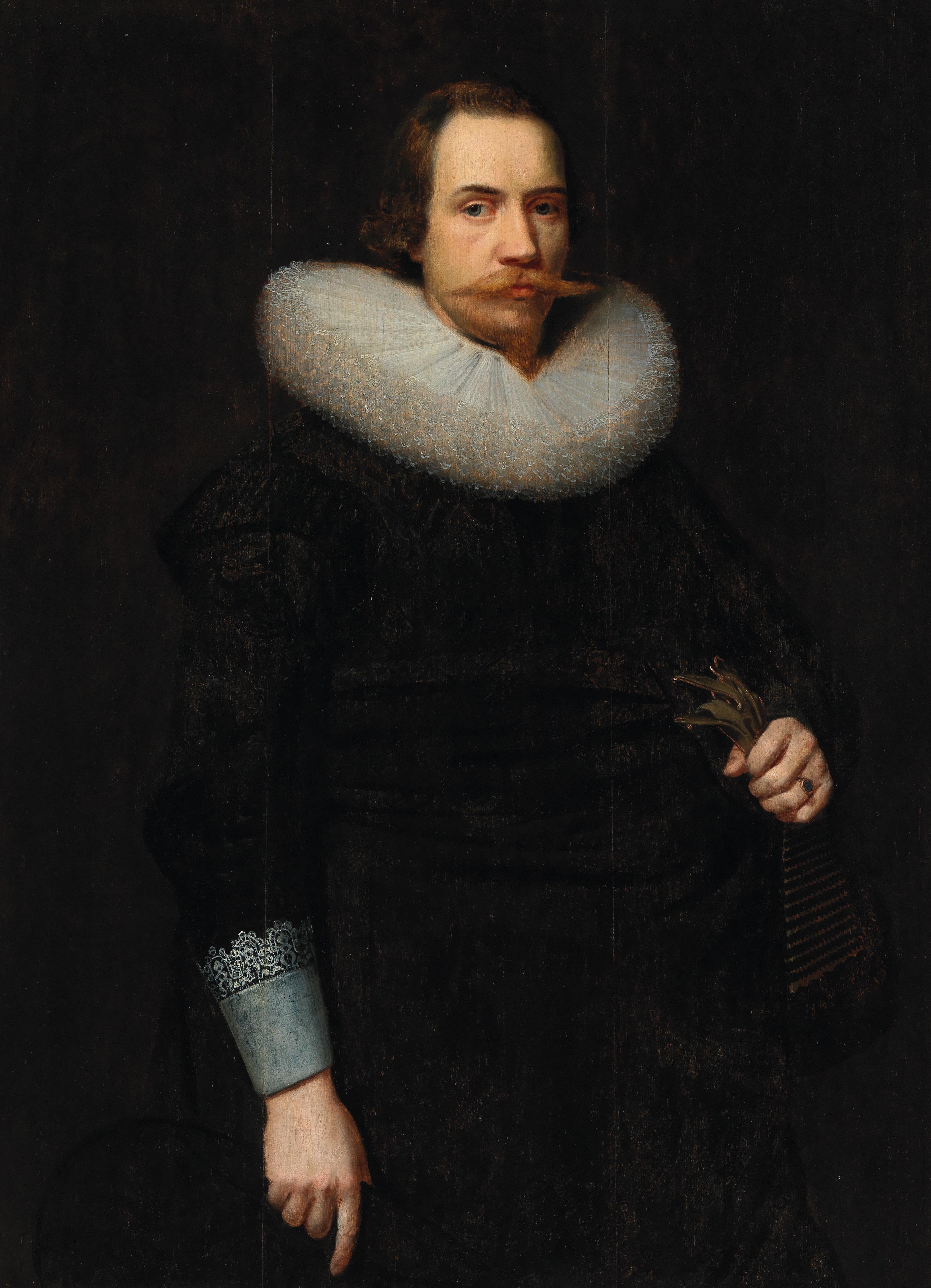 19 Nicolaes Eliasz, genannt Pickenoy zugeschrieben – ein Paar (2) Dreiviertelbildnis eines Herren; und Dreiviertelbildnis einer Dame; beide Handschuhe in ihrer linken Hand haltend,.jpg