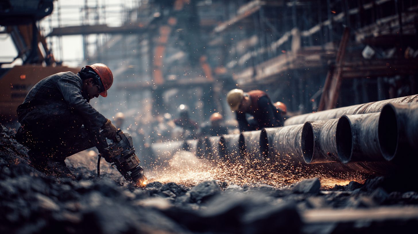 Корончатые свёрла в работе при монтаже трубопроводов на промышленном объекте