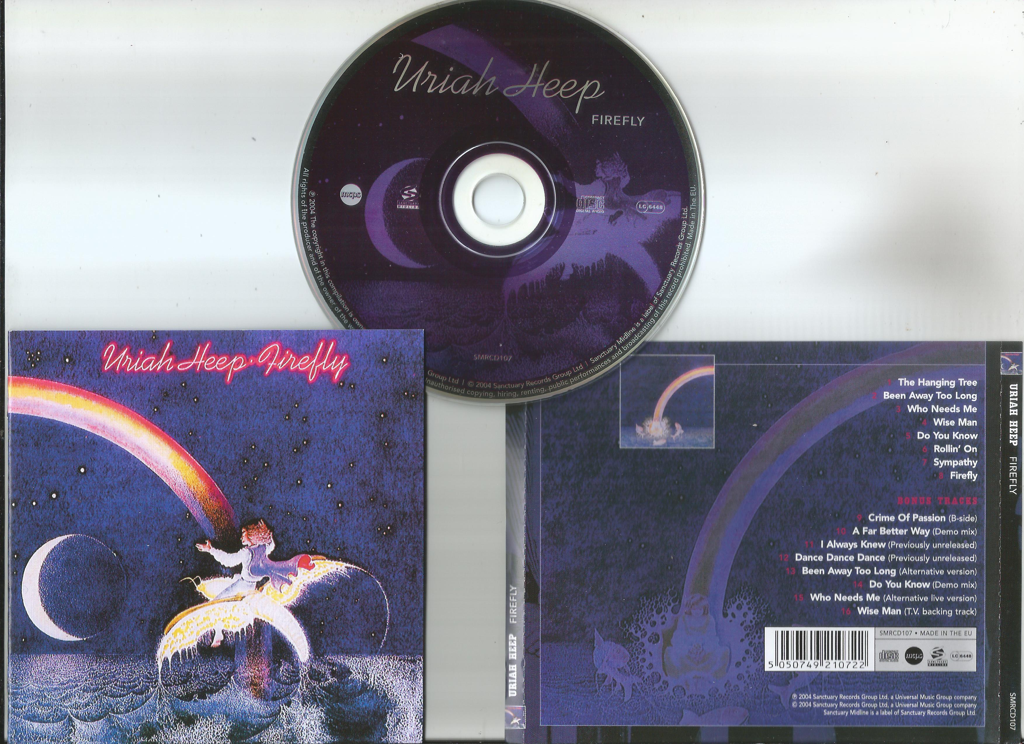 uriah heep firefly + 8bonus tracks (12page booklet with lyrics)
