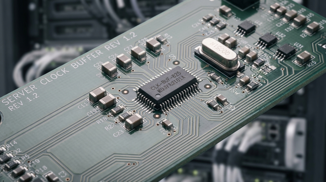 Схема буфера тактового сигнала в серверной системе