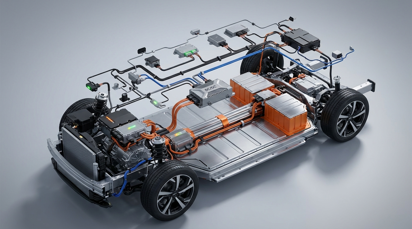 Иллюстрация двухуровневой архитектуры бортовой сети в современном автомобиле