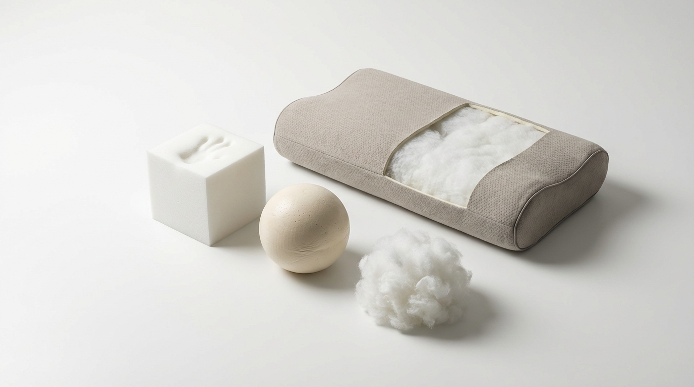 Сравнение материалов наполнителя ортопедической подушки