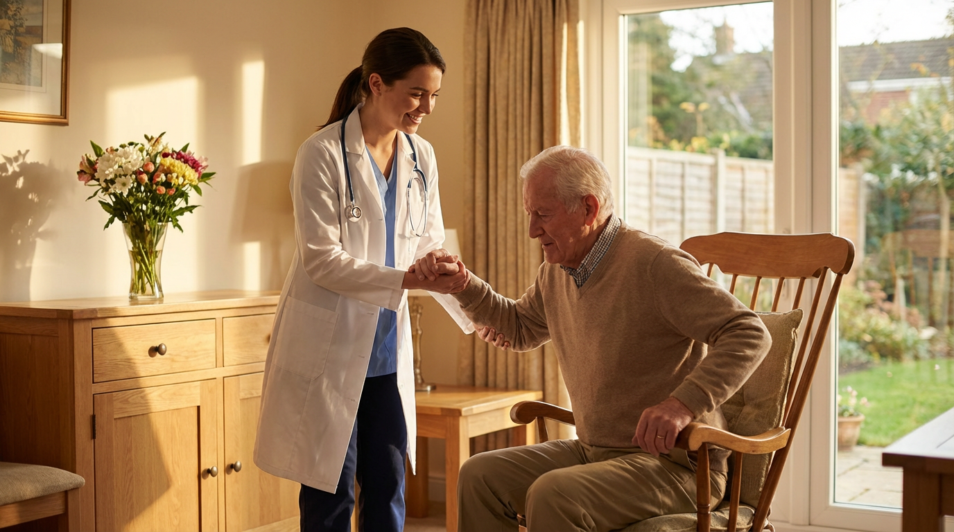 Медицинский персонал в пансионате для пожилых