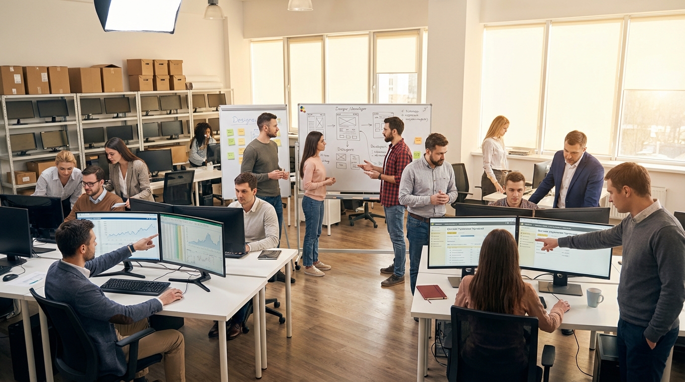 Схема этапов внедрения 1С: Управление торговлей