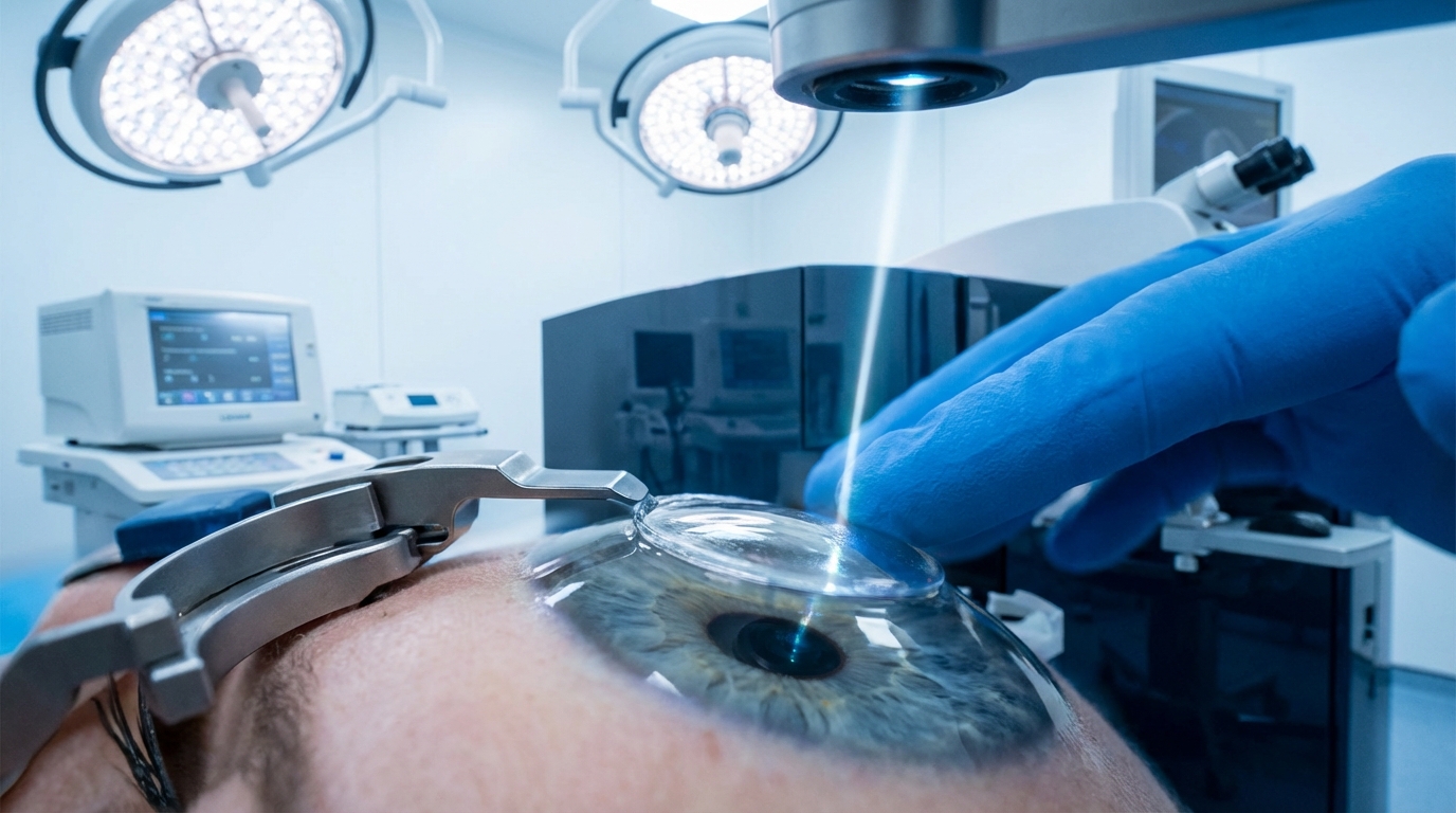 Схема лазерной коррекции роговицы методом LASIK