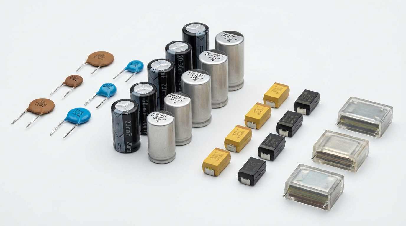 Сравнение характеристик различных типов конденсаторов