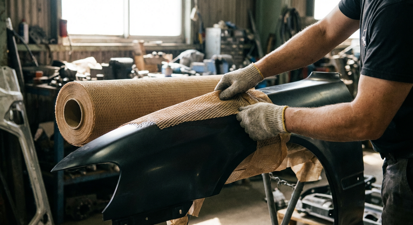 Эффективная подготовка кузовных детайле к транспортировке: когда сетчатая бумага в рулонах незаменима