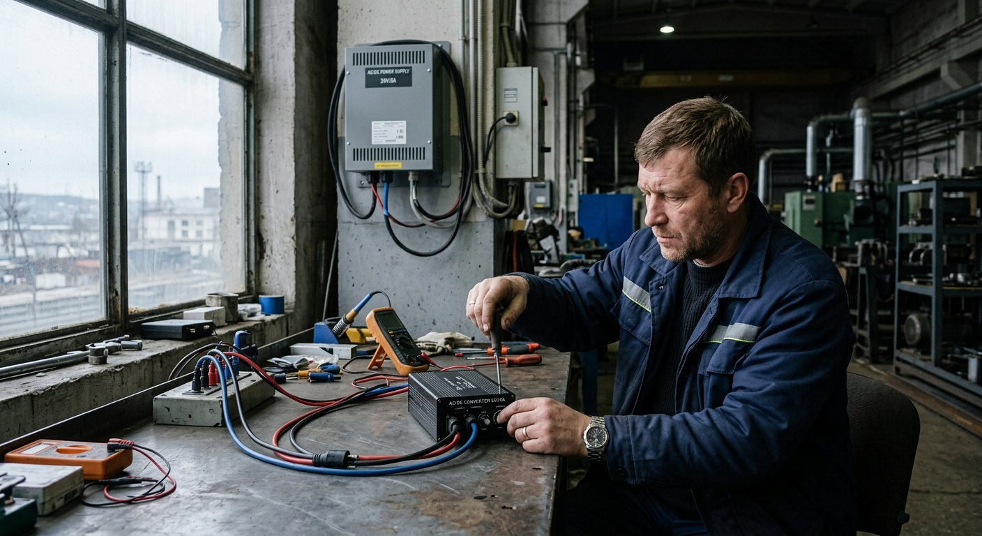 Обеспечение стабильного питания на предприятиях Крыма: как применяются настольные и настенные AC/DC преобразователи