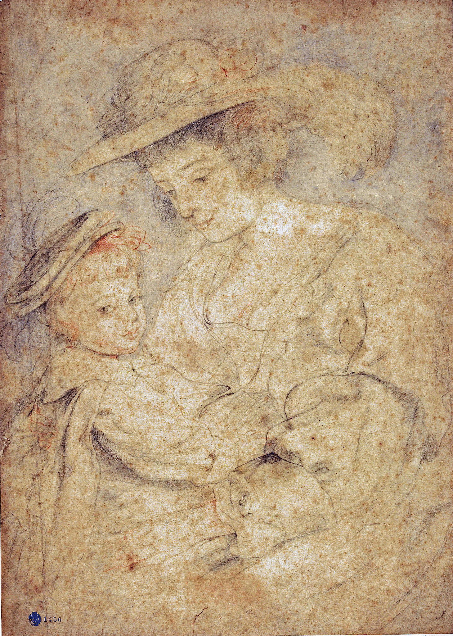 26Helene Fourment and her son Frans (drawing).jpg