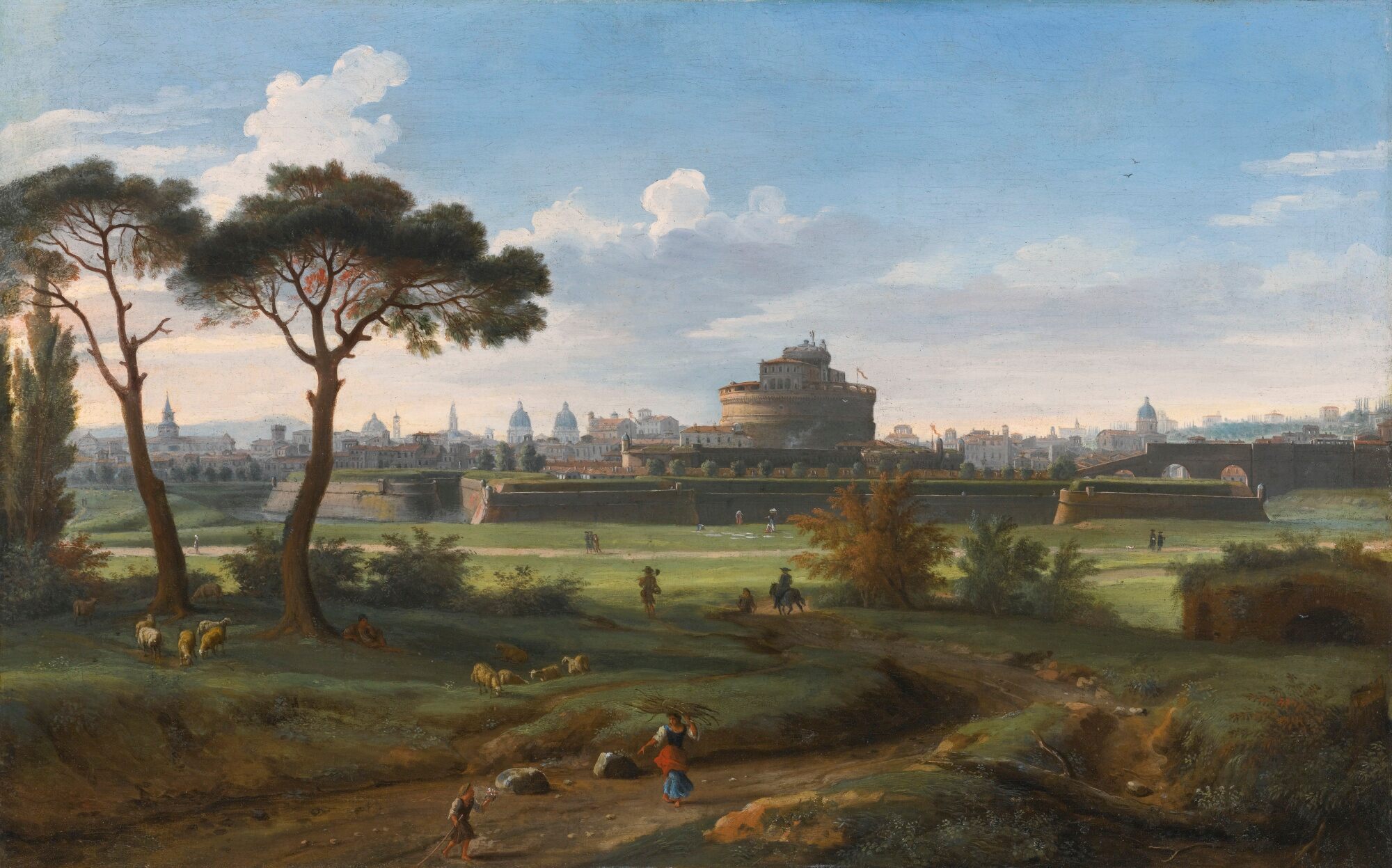 7ROME, A VIEW OF THE CASTEL SANT'ANGELO FROM PRATI.jpg