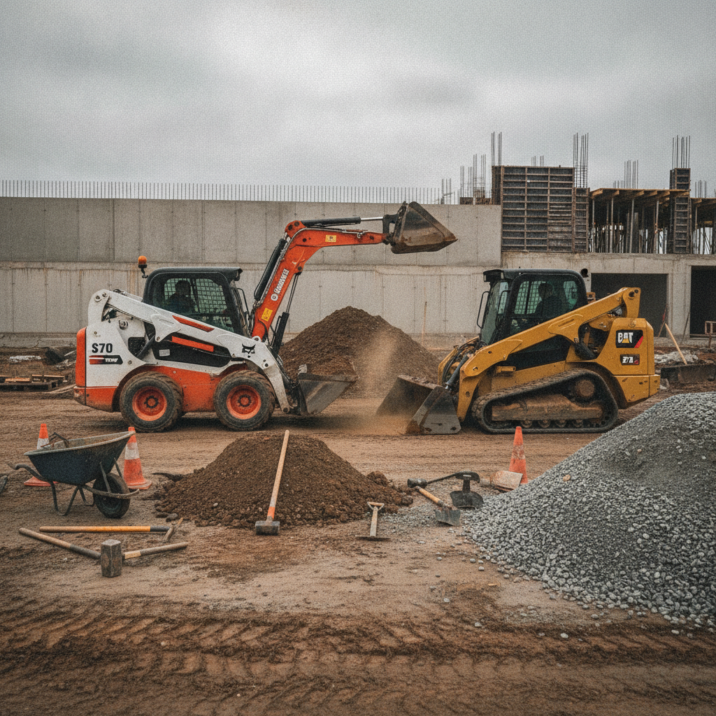 Мини-погрузчики Bobcat vs. Caterpillar - сравнение надежности и стоимости владения